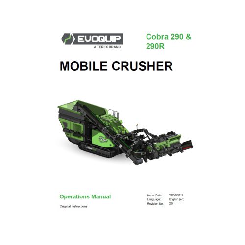 EvoQuip Cobra 290 & 290R User Manual